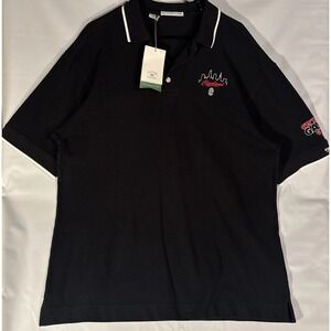 Cleveland Skyline Cutter & Buck Polo Shirt Men's L Black W/ City Logo NWT